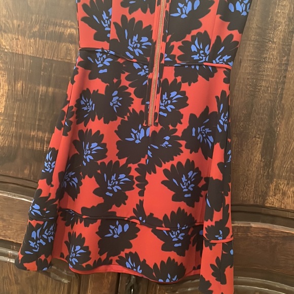 J crew dress red blue floral size 4 - Picture 6 of 6
